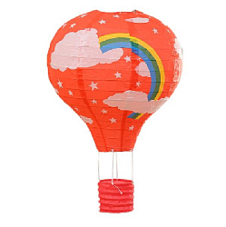 Подвесной фонарик "Воздушный шар Радуга" 40 см, красный