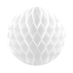 Бумажное украшение шар 40 см белый
