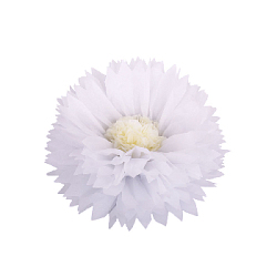 Бумажный цветок 30 см белый+айвори