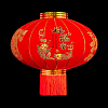 Китайский фонарь эконом d-68 см, Счастье