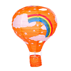 Подвесной фонарик "Воздушный шар Радуга" 40 см, оранжевый