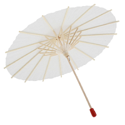 Китайские бумажные зонтики 20 х 16 см белый